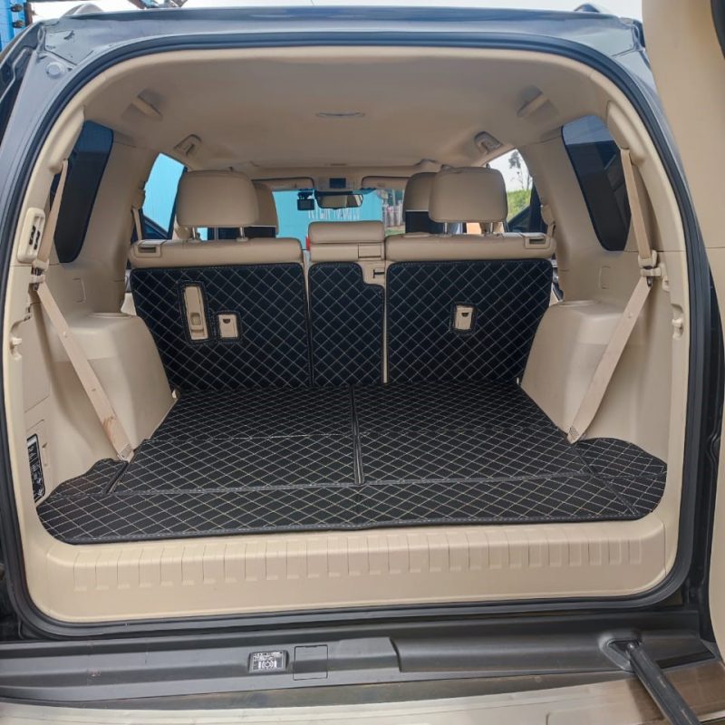 Prado j 150 7 seater Fitted with black beige matching beige interior. Full boot coverage.